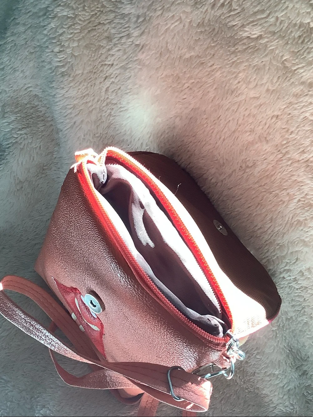 Crossbody Phone Bag with Pink Trim